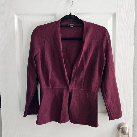 Ann Taylor Factory - Burgundy Woven Jacket Small - Picture 1 of 5